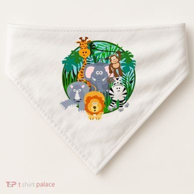 Jungle Safari Animals USA-Made Doggie Bandana
