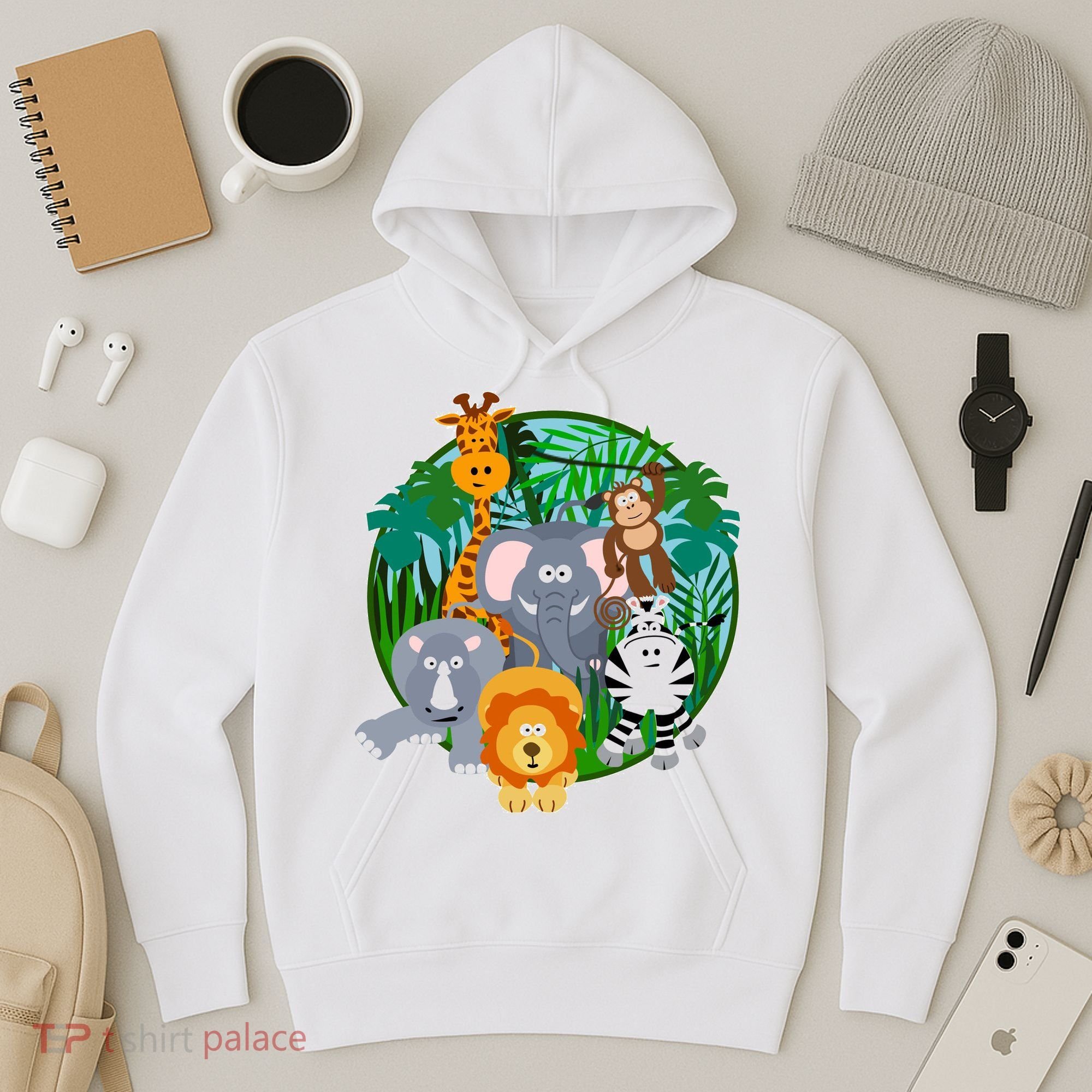 Jungle Safari Animals Hoodie