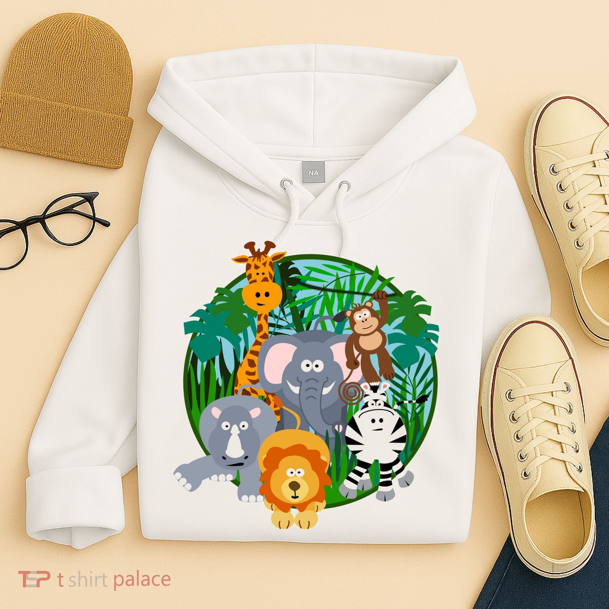 Jungle Safari Animals Hoodie
