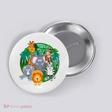 Jungle Safari Animals Button
