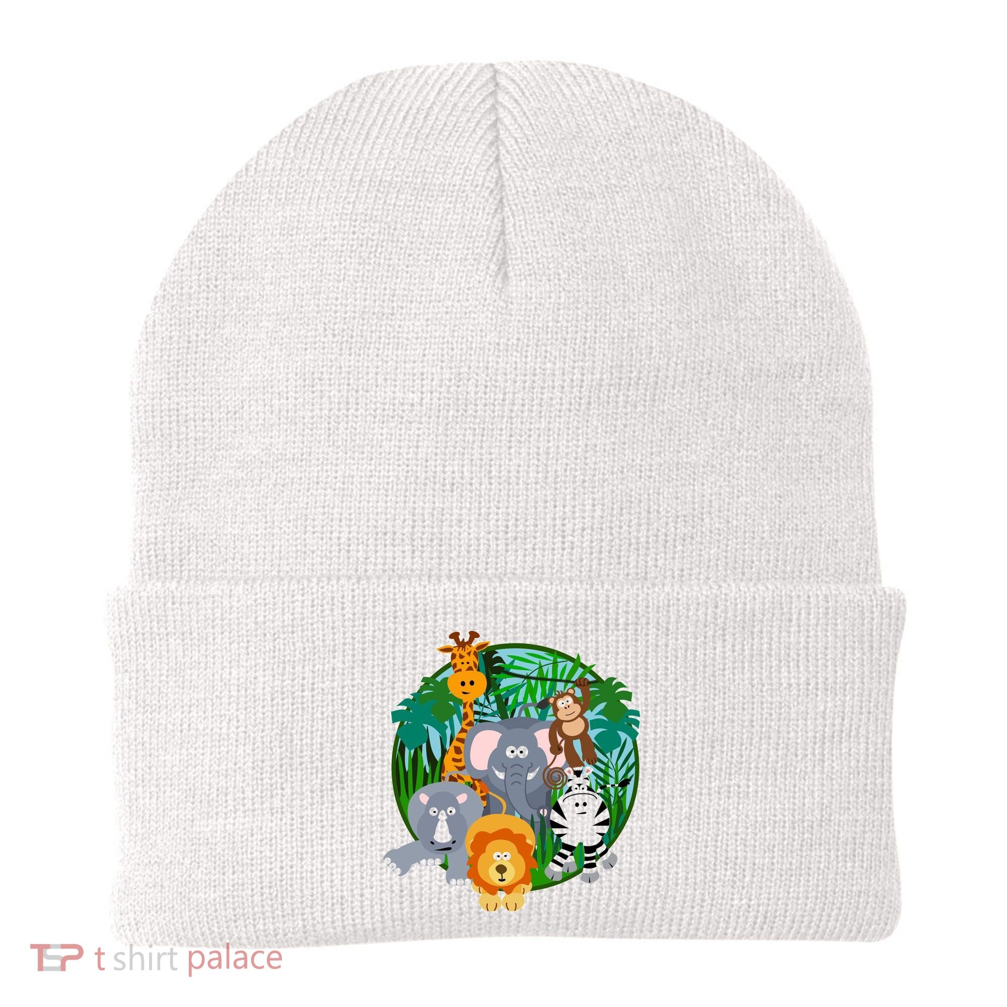 Jungle Safari Animals Beanie
