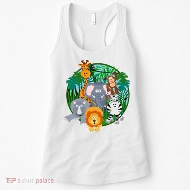 Jungle Safari Animals Women's Tank Top