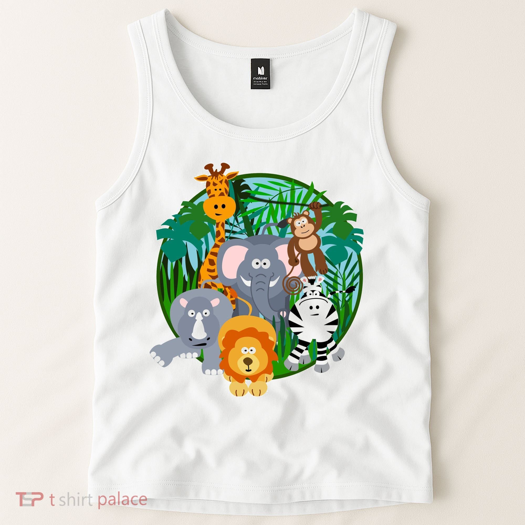 Jungle Safari Animals Tank Top