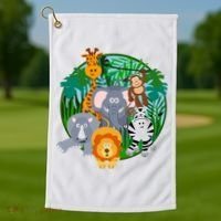 Jungle Safari Animals Golf Towel thumb 1