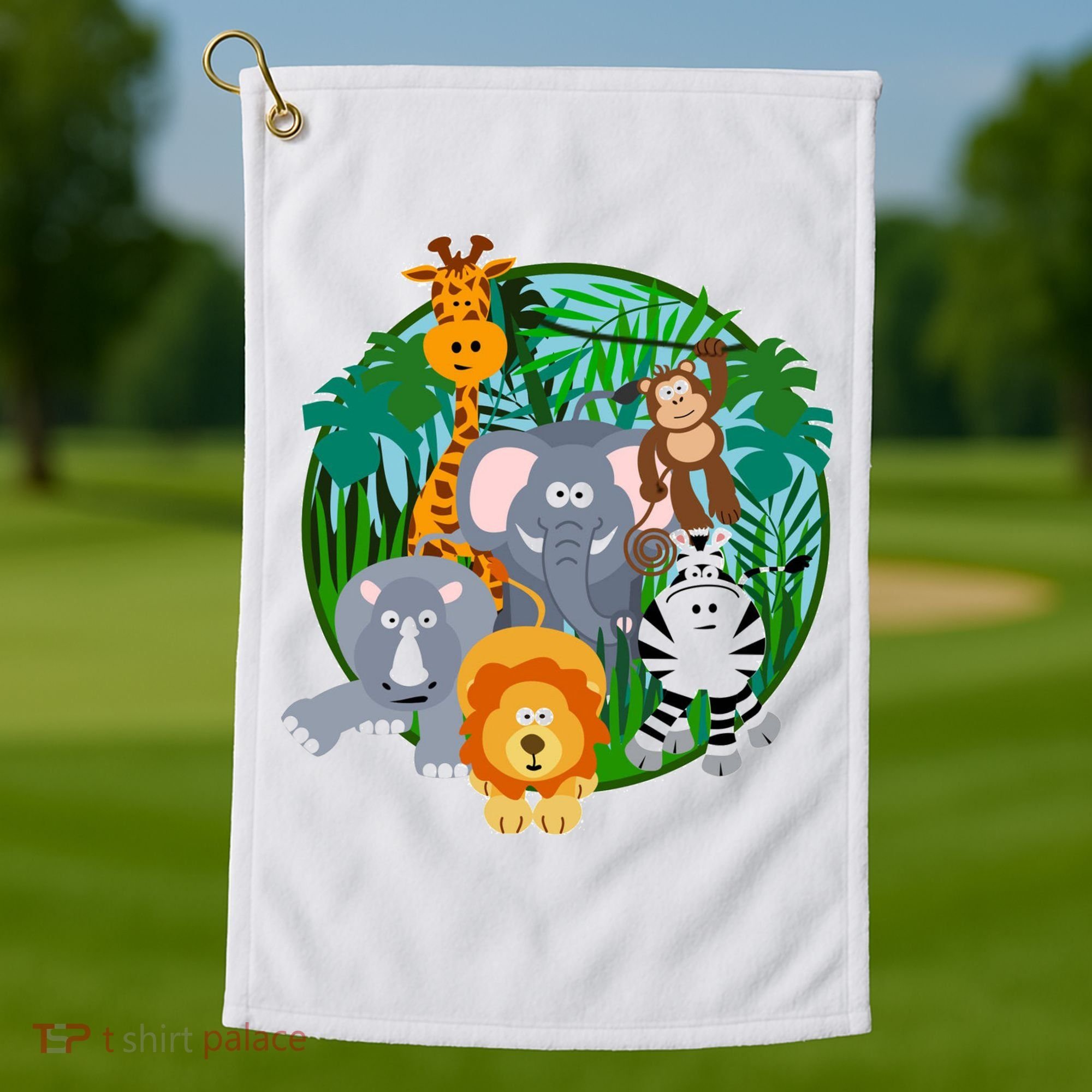 Jungle Safari Animals Golf Towel