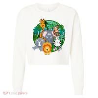 Jungle Safari Animals Cropped Pullover Crew thumb 0