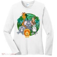 Jungle Safari Animals Women's Long Sleeve Shirt thumb 0