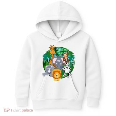 Jungle Safari Animals Kids Hoodie