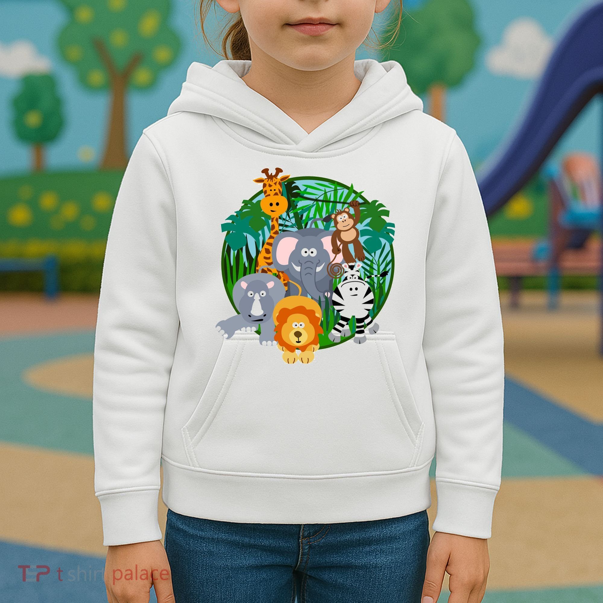 Jungle Safari Animals Kids Hoodie