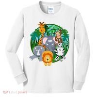 Jungle Safari Animals Kids Long Sleeve Shirt thumb 0