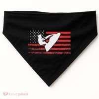 Jet Ski American Flag Funny Jet Skiing Gifts USA-Made Doggie Bandana thumb 0