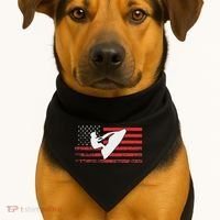 Jet Ski American Flag Funny Jet Skiing Gifts USA-Made Doggie Bandana thumb 1