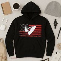 Jet Ski American Flag Funny Jet Skiing Gifts Hoodie thumb 3