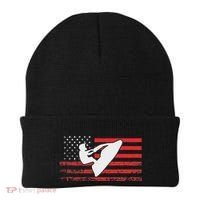 Jet Ski American Flag Funny Jet Skiing Gifts Beanie thumb 0