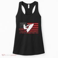 Jet Ski American Flag Funny Jet Skiing Gifts Women's Tank Top thumb 0