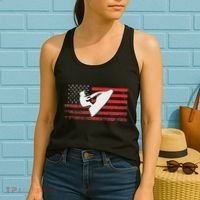 Jet Ski American Flag Funny Jet Skiing Gifts Women's Tank Top thumb 2