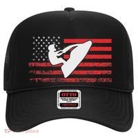 Jet Ski American Flag Funny Jet Skiing Gifts Hat thumb 0