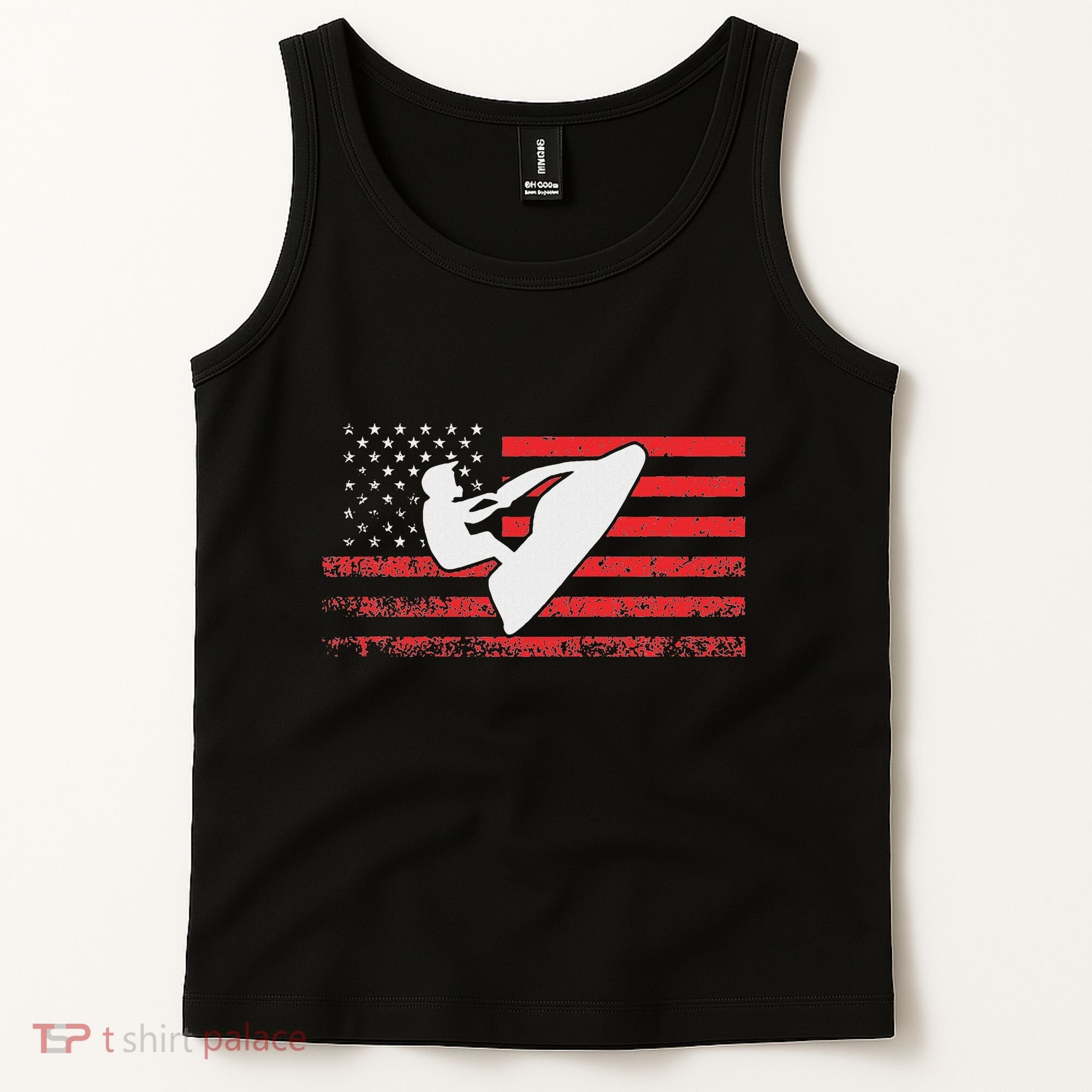 Jet Ski American Flag Funny Jet Skiing Gifts Tank Top