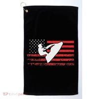 Jet Ski American Flag Funny Jet Skiing Gifts Golf Towel thumb 0