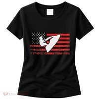 Jet Ski American Flag Funny Jet Skiing Gifts Women's T-Shirt thumb 0