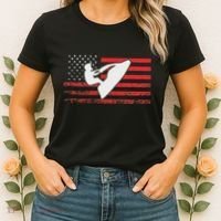 Jet Ski American Flag Funny Jet Skiing Gifts Women's T-Shirt thumb 2