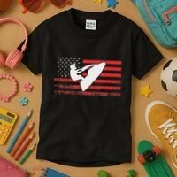 Jet Ski American Flag Funny Jet Skiing Gifts Kids T-Shirt thumb 3