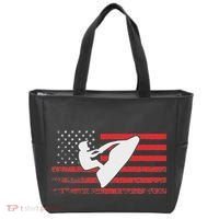 Jet Ski American Flag Funny Jet Skiing Gifts Tote Bag thumb 0