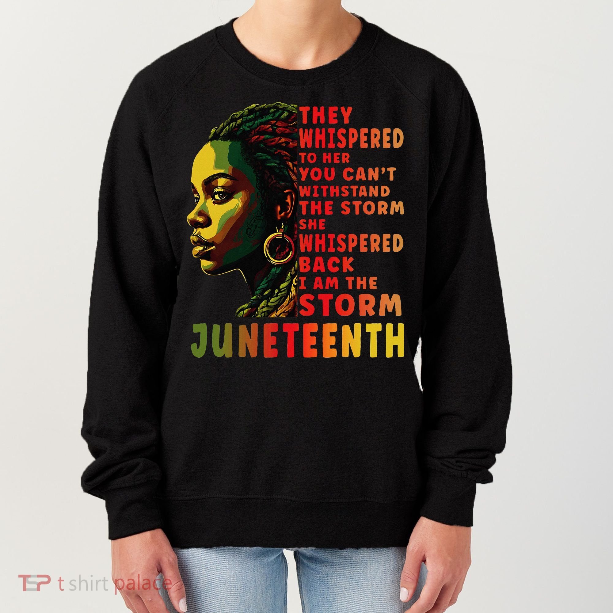 Juneteenth Shirts Afro American Black Women Black History Women's Sweatshirt
