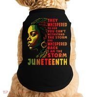 Juneteenth Shirts Afro American Black Women Black History Doggie Tank thumb 0
