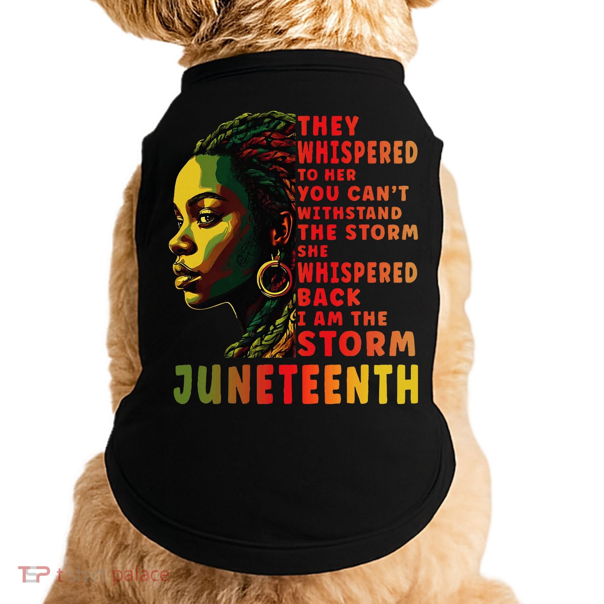 Juneteenth Shirts Afro American Black Women Black History Doggie Tank