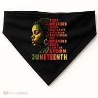 Juneteenth Shirts Afro American Black Women Black History USA-Made Doggie Bandana thumb 0
