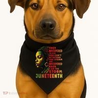 Juneteenth Shirts Afro American Black Women Black History USA-Made Doggie Bandana thumb 1
