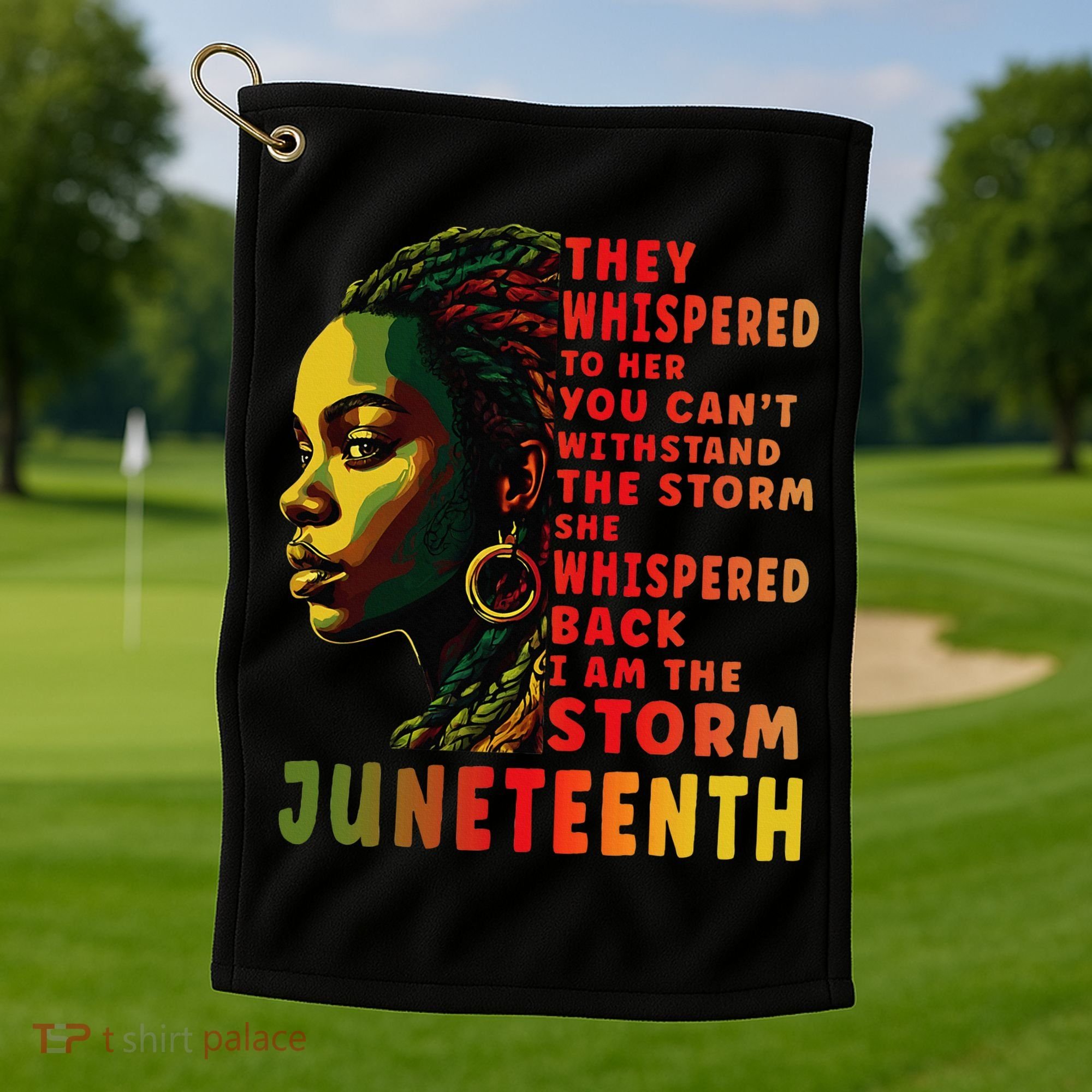 Juneteenth Shirts Afro American Black Women Black History Golf Towel