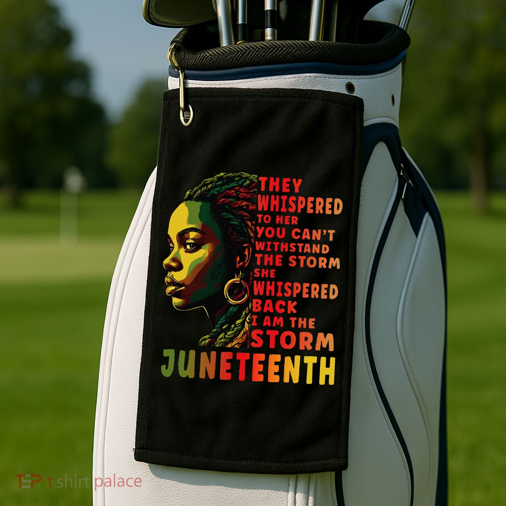 Juneteenth Shirts Afro American Black Women Black History Golf Towel