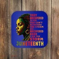 Juneteenth Shirts Afro American Black Women Black History Coaster thumb 0