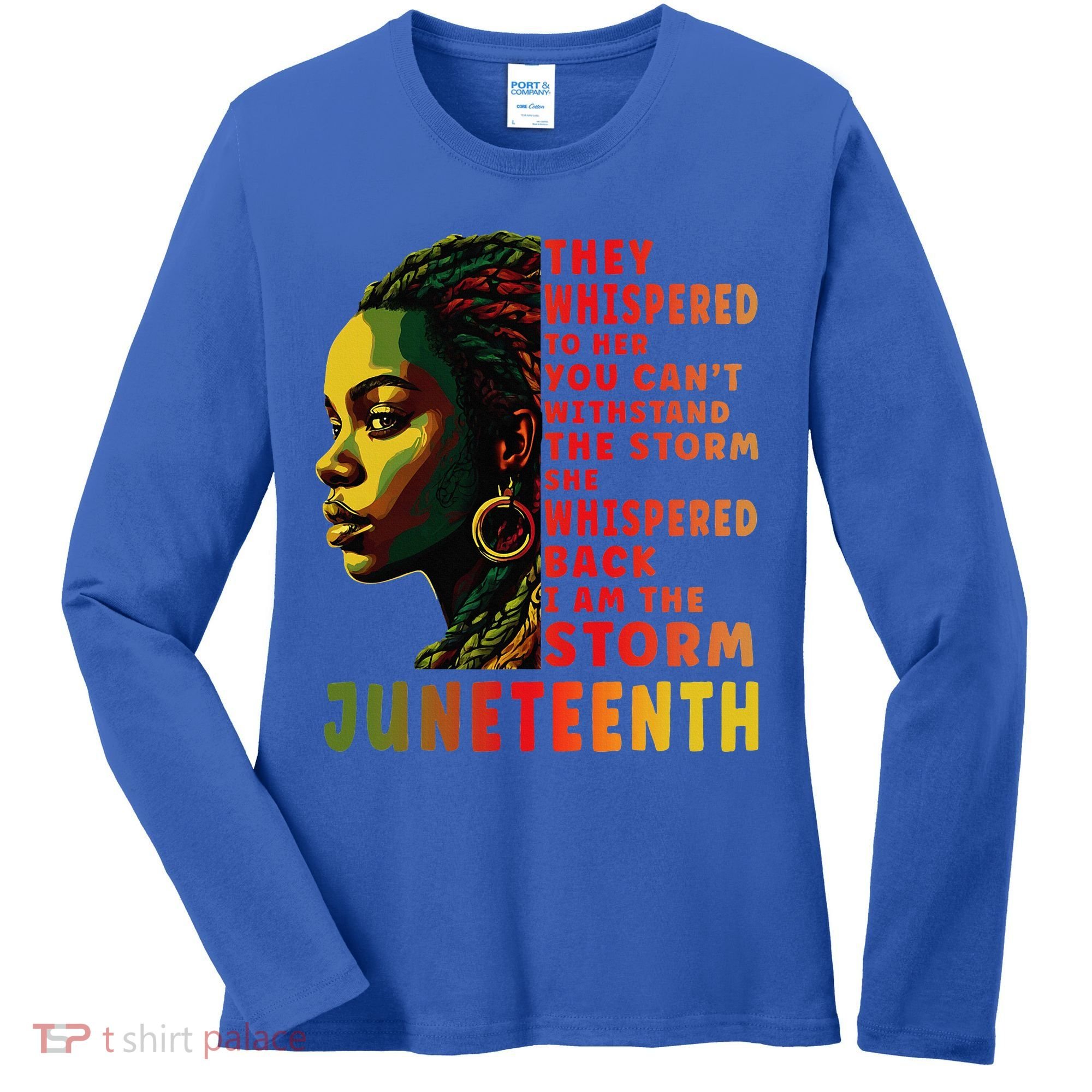 Juneteenth Shirts Afro American Black Women Black History Women's Long Sleeve Shirt