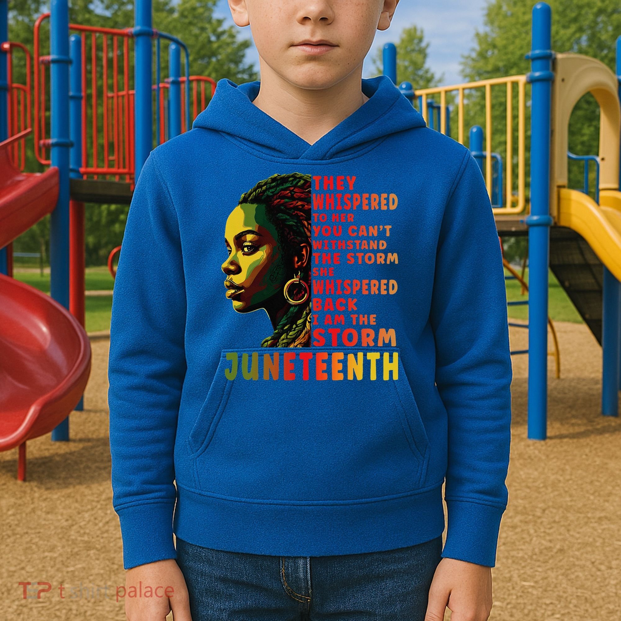 Juneteenth Shirts Afro American Black Women Black History Kids Hoodie