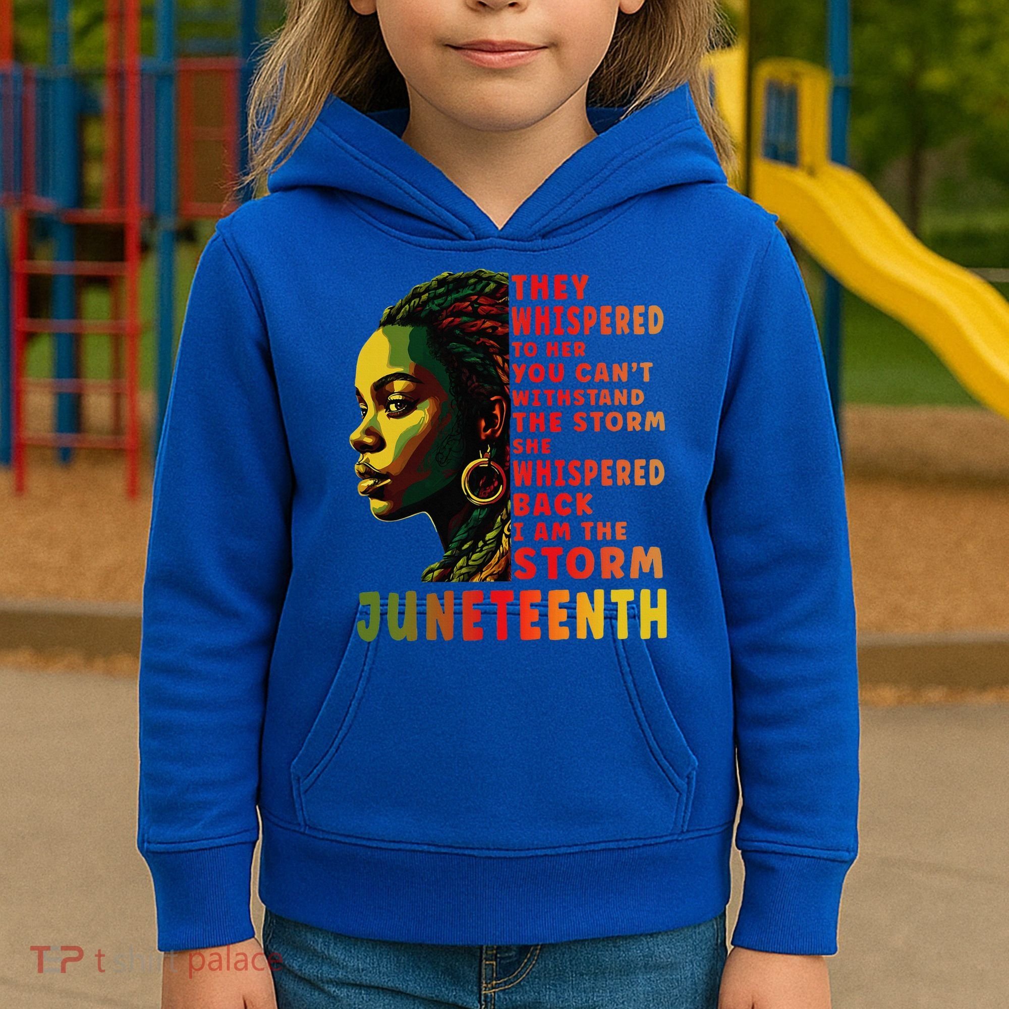 Juneteenth Shirts Afro American Black Women Black History Kids Hoodie
