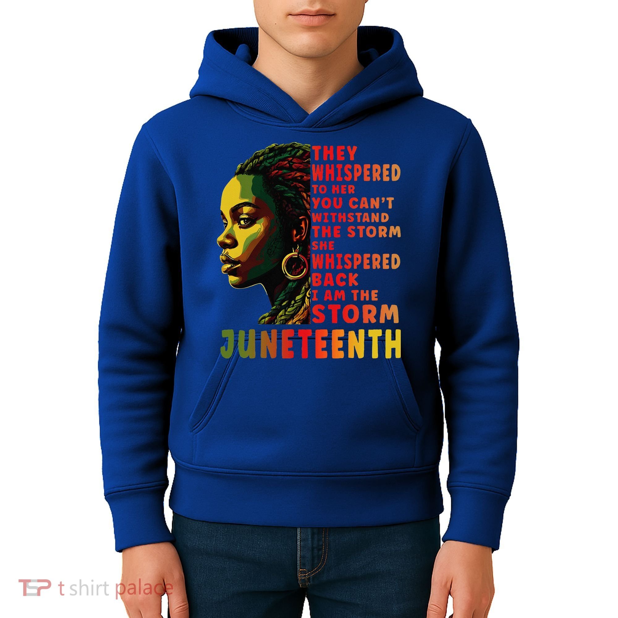 Juneteenth Shirts Afro American Black Women Black History Kids Hoodie