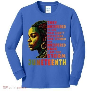 Juneteenth Shirts Afro American Black Women Black History Kids Long Sleeve Shirt