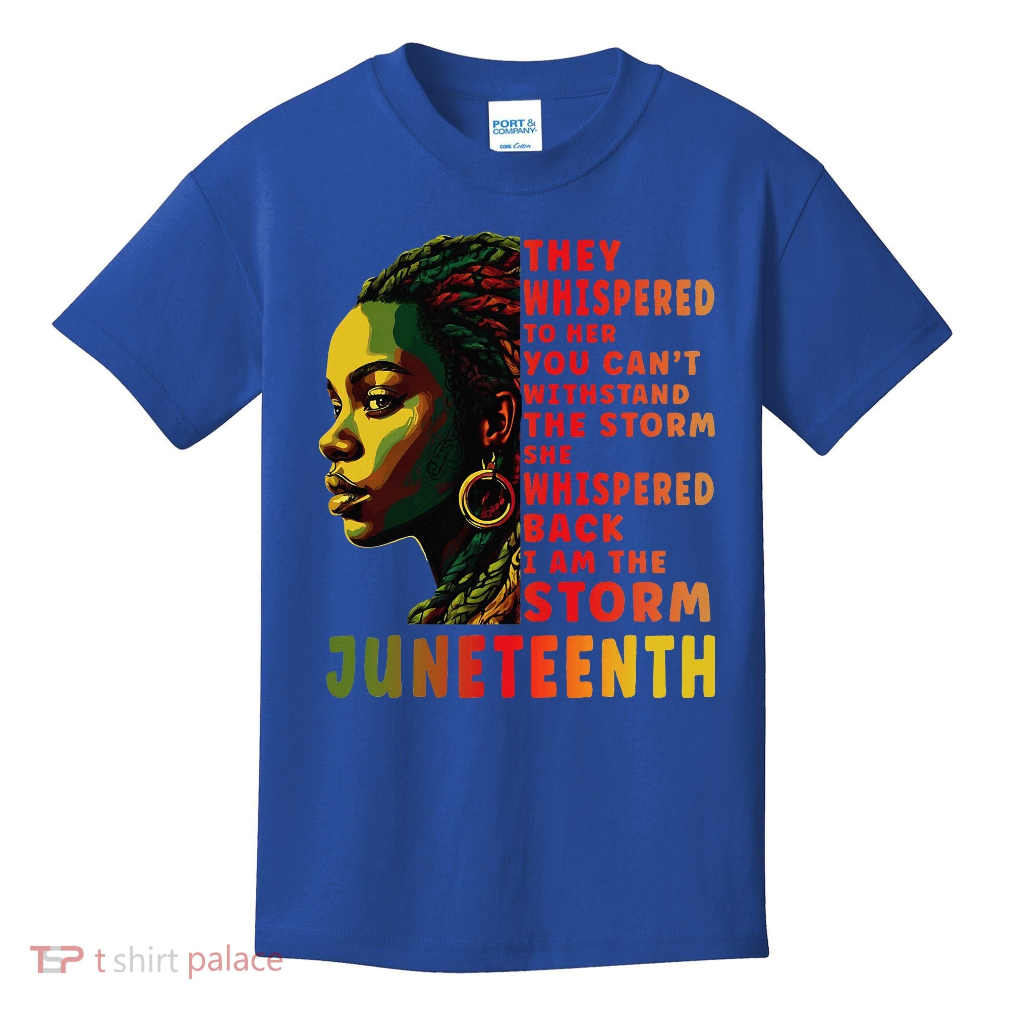 Juneteenth Shirts Afro American Black Women Black History Kids T-Shirt