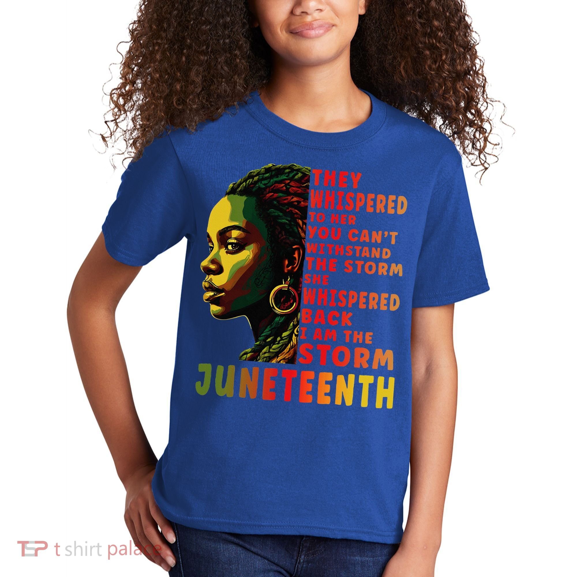 Juneteenth Shirts Afro American Black Women Black History Kids T-Shirt