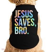 Jesus Saves Bro Pro Christian Religious Believer TieDye Doggie Tank thumb 0