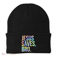 Jesus Saves Bro Pro Christian Religious Believer TieDye Beanie thumb 0