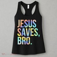 Jesus Saves Bro Pro Christian Religious Believer TieDye Women's Tank Top thumb 3