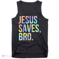 Jesus Saves Bro Pro Christian Religious Believer TieDye Tank Top thumb 0