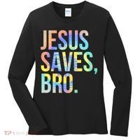 Jesus Saves Bro Pro Christian Religious Believer TieDye Women's Long Sleeve Shirt thumb 0