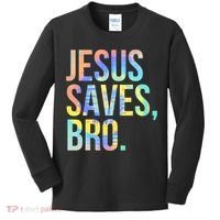 Jesus Saves Bro Pro Christian Religious Believer TieDye Kids Long Sleeve Shirt thumb 0