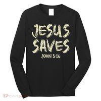Jesus Saves Bible Funny Christian Jesus Lover Long Sleeve Shirt thumb 0