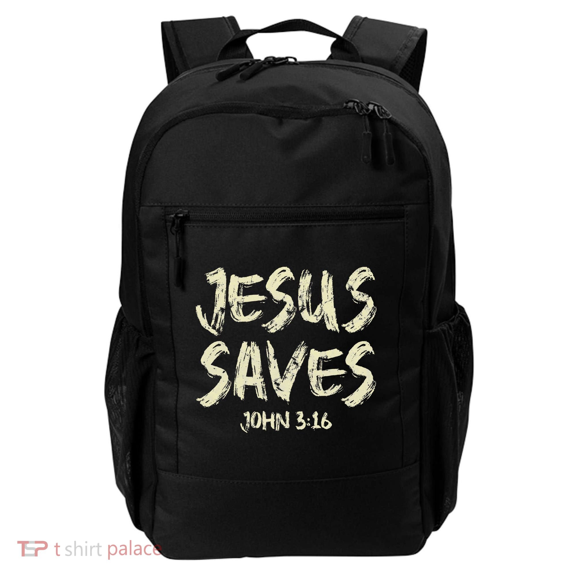 Jesus Saves Bible Funny Christian Jesus Lover Backpack